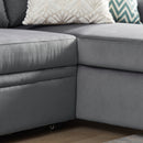 Orisfur. 83" Pull Out Sleeper Sofa Reversible L-Shape 3 Seat Sectional Couch with Storage for Living Room Furniture Set - Atlantic Fine Furniture Inc