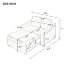 Orisfur. 50.6" Convertible Sleeper Bed, Adjustable Sofa Couch with Dual USB Ports for Living Room Space - Atlantic Fine Furniture Inc