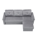 Orisfur. 83" Pull Out Sleeper Sofa Reversible L-Shape 3 Seat Sectional Couch with Storage for Living Room Furniture Set - Atlantic Fine Furniture Inc