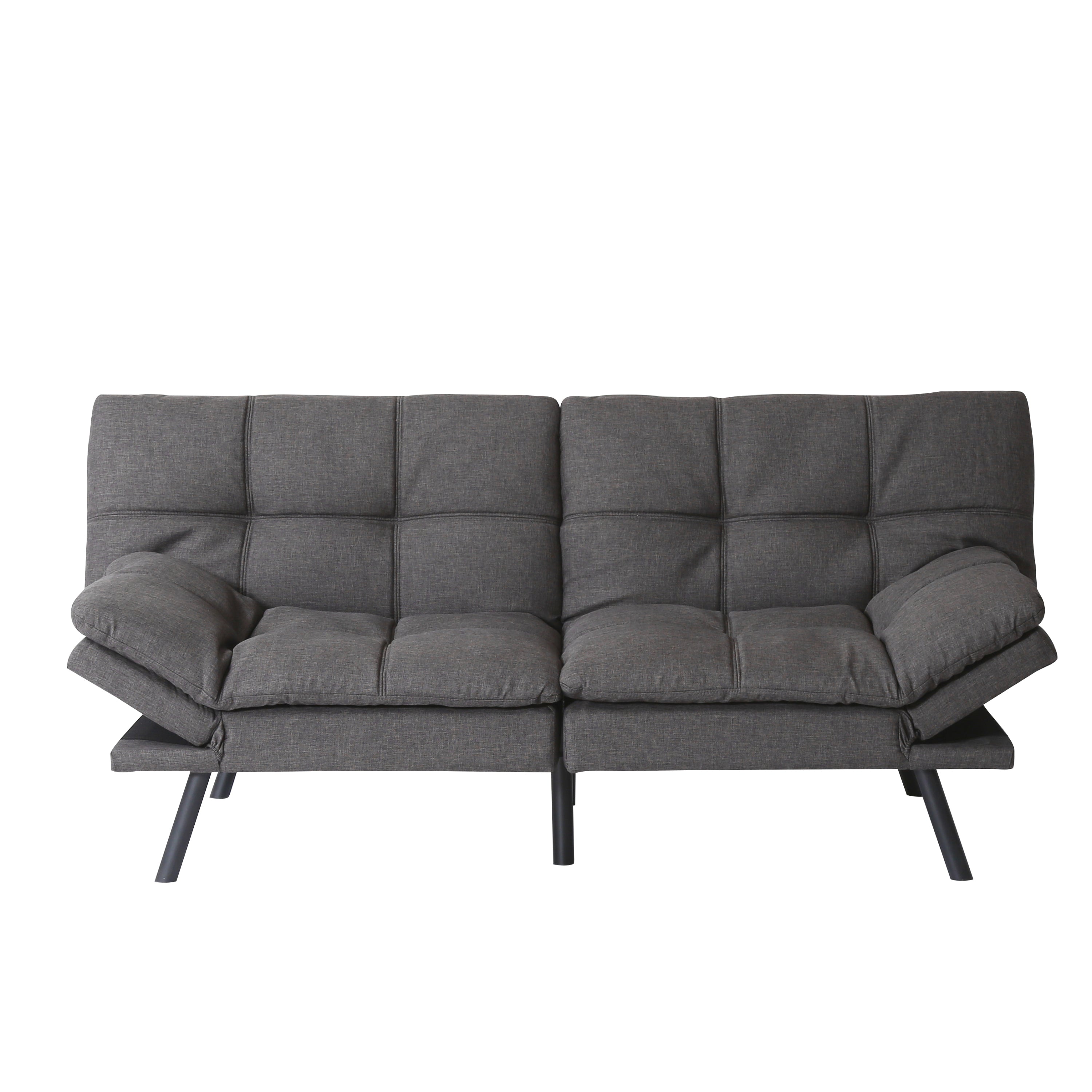 Convertible Memory Foam Futon Couch Bed, Modern Folding Sleeper Sofa-SF267FADGY - Atlantic Fine Furniture Inc