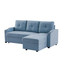 Orisfur. 81" Sleeper Sofa Bed Reversible Sectional Couch with Storage Chaise and Two Cup Holders for Living Room Furniture Set - Atlantic Fine Furniture Inc