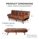 Convertible Memory Foam Futon Couch Bed, Modern Folding Sleeper Sofa-SF267PUCH - Atlantic Fine Furniture Inc