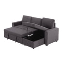 Orisfur. 83" Pull Out Sleeper Sofa Reversible L-Shape 3 Seat Sectional Couch with Storage Chaise for Living Room Furniture Set - Atlantic Fine Furniture Inc