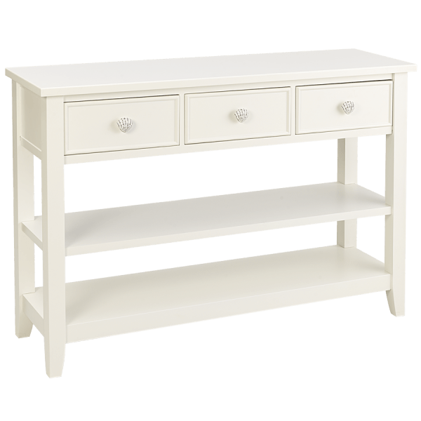 Amelia Sofa Table - White - Atlantic Fine Furniture Inc
