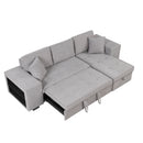 Orisfur. 104" Pull Out Sleeper Sofa Reversible L-Shape 3 Seat Sectional Couch with Storage Chaise and 2 Stools for Living Room Furniture Set - Atlantic Fine Furniture Inc