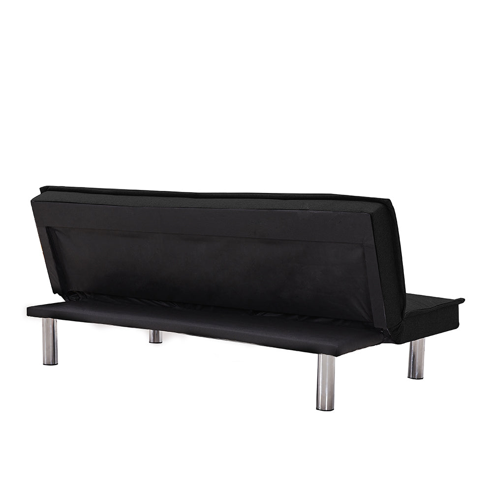 Black Fabric Sofa Bed , Convertible Folding Futon Sofa Bed Sleeper for Home Living Room . - Atlantic Fine Furniture Inc