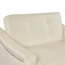 Orisfur. 50.6" Convertible Sleeper Bed, Adjustable Sofa Couch with Dual USB Ports for Living Room Space(Cream White) - Atlantic Fine Furniture Inc