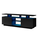 ON-TREND Modern TV Stand for TVs up to 65inches with LED lights, 16 Colors, for Livingroom, Bedroom, Black  (OLD SKU: WF280706AAB) - Atlantic Fine Furniture Inc