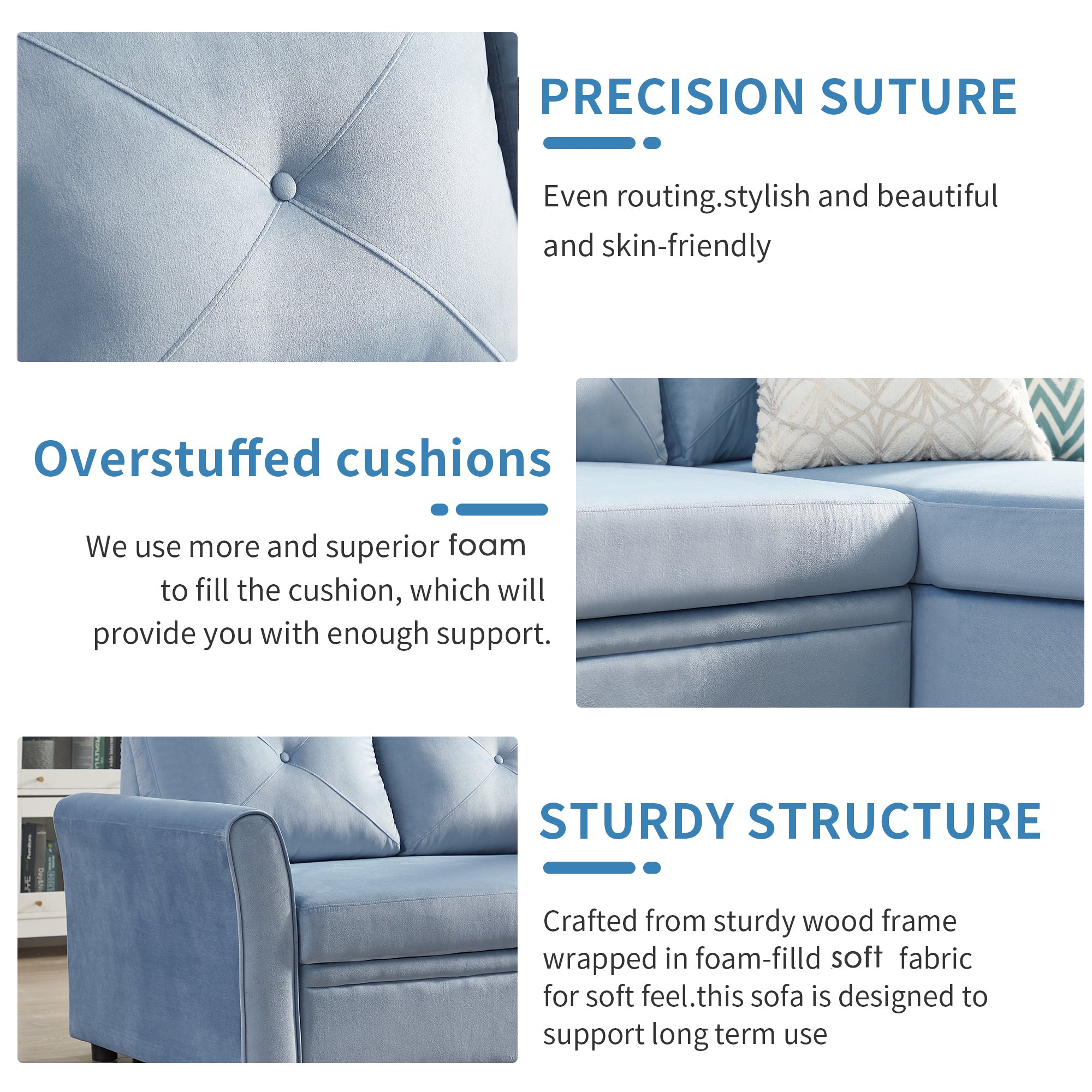 Orisfur. 83" Pull Out Sleeper Sofa Reversible L-Shape 3 Seat Sectional Couch with Storage for Living Room Furniture Set - Atlantic Fine Furniture Inc