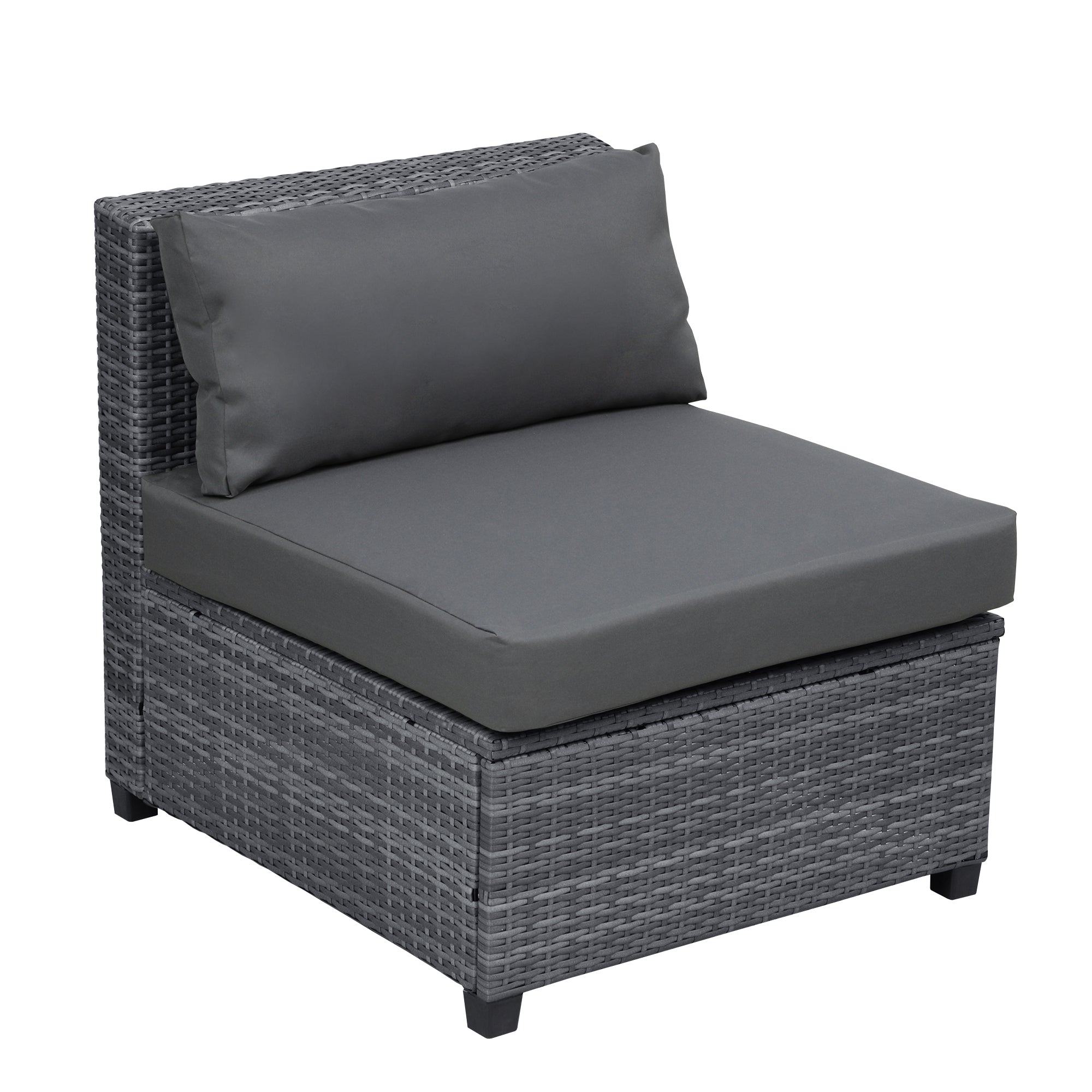 U_Style 8 Piece Rattan Sectional Seating Group with Cushions, Patio Furniture Sets, Outdoor Wicker Sectional - Atlantic Fine Furniture Inc