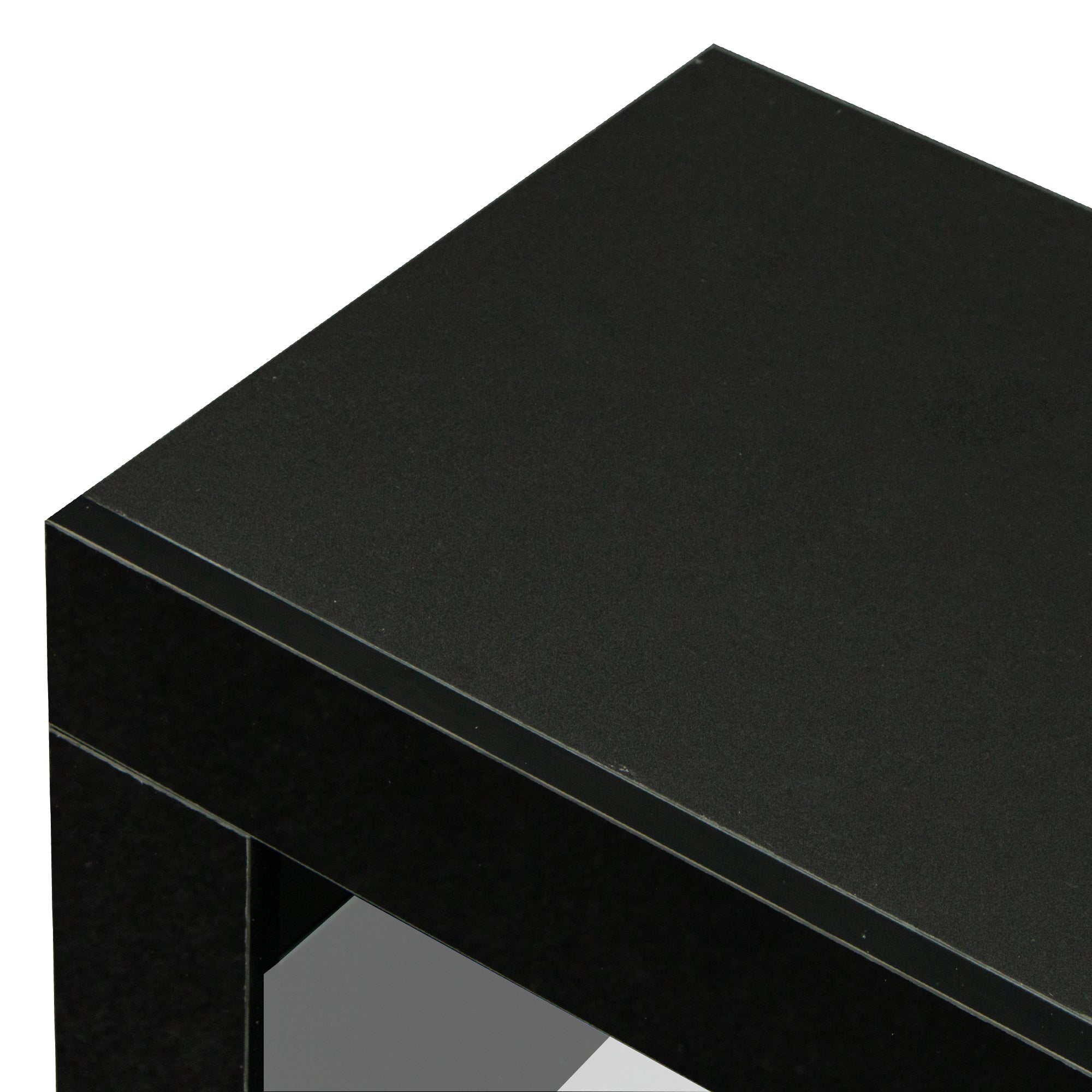 Living Room Furniture TV Stand Cabinet with 2 Drawers & 2 open shelves,20-color RGB LED lights with remote,Black - Atlantic Fine Furniture Inc