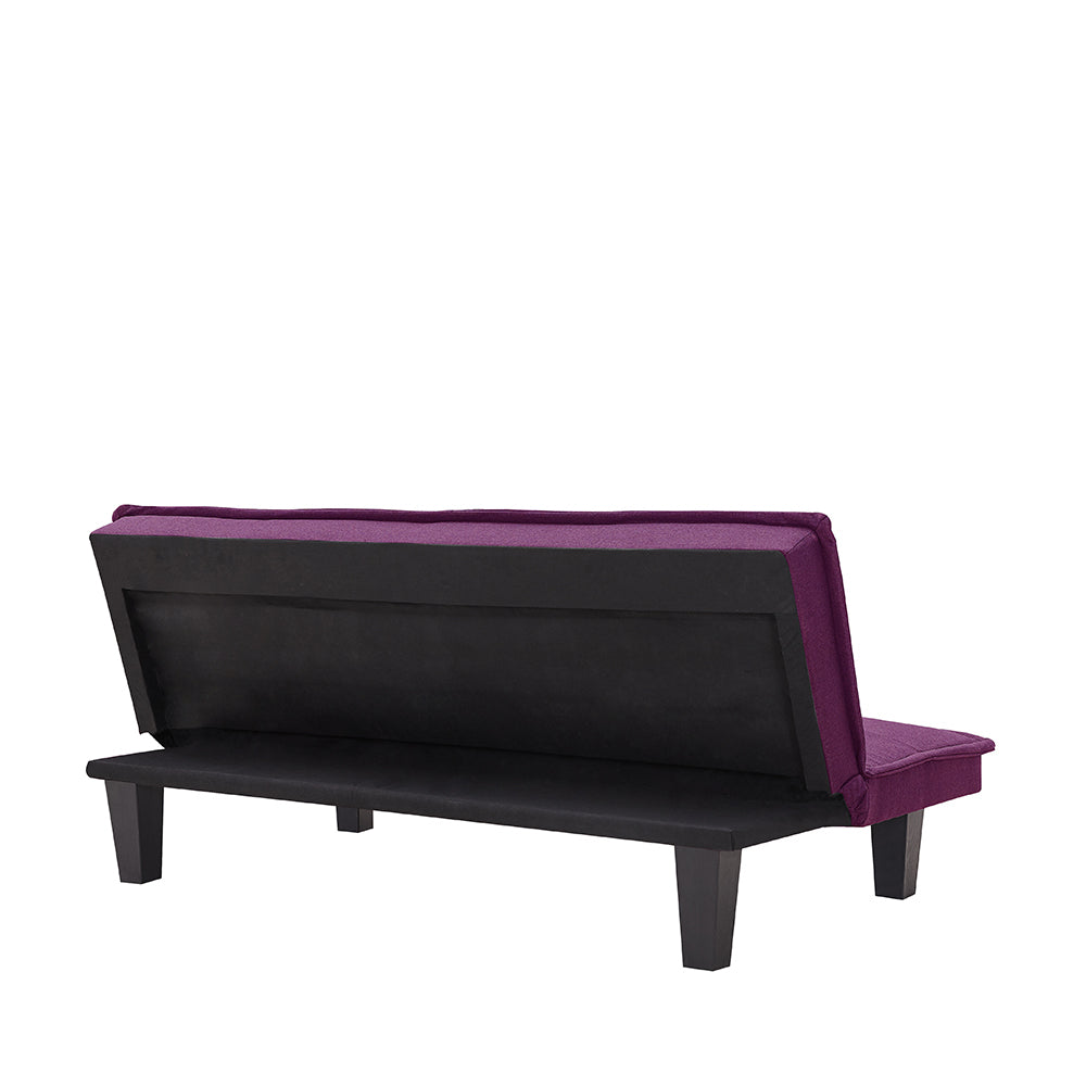 Modern Fabric Futon Sofa Bed , Convertible Folding Futon Sofa Bed Sleeper for Home Living Room .(Purple) - Atlantic Fine Furniture Inc