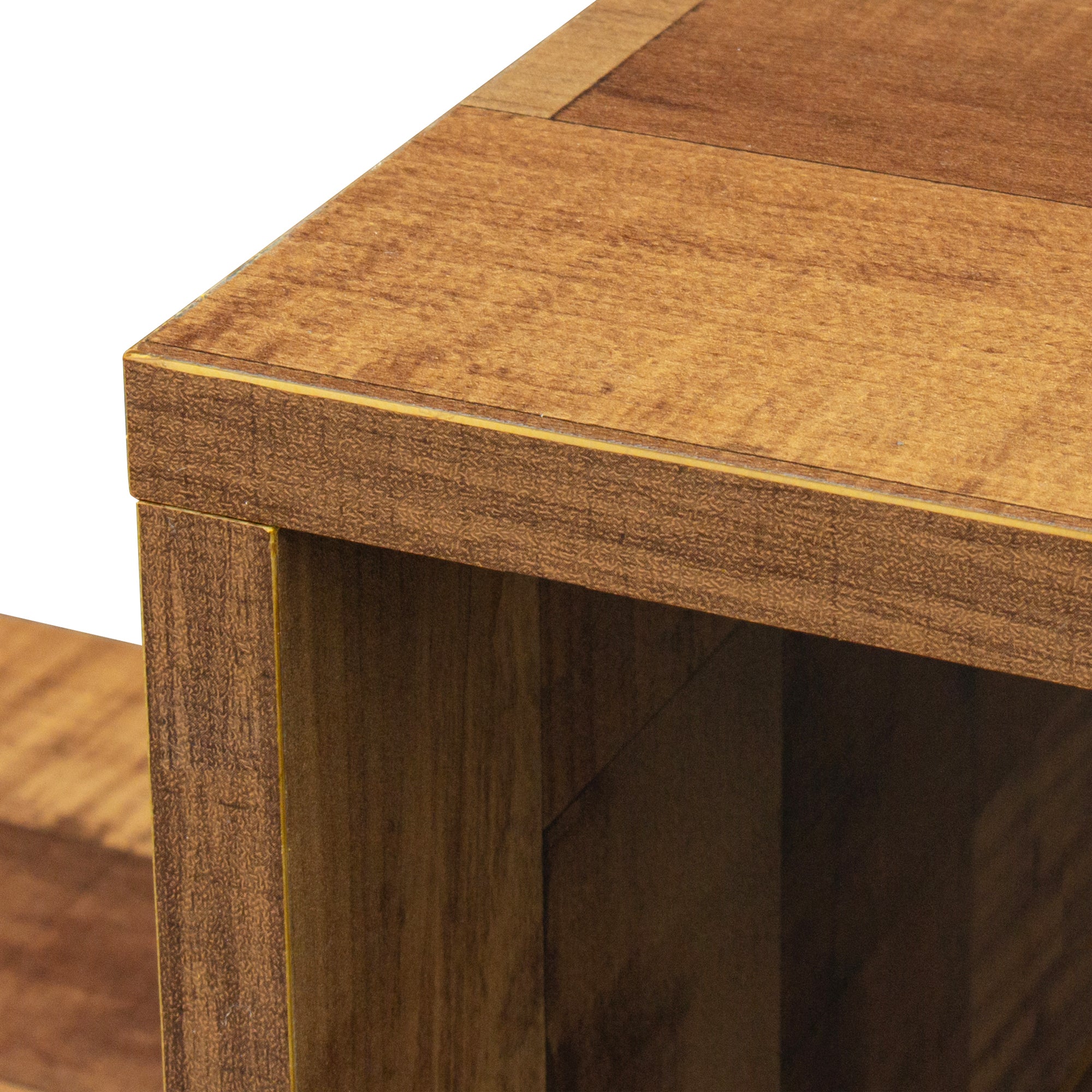 Double L-Shaped Oak TV Stand,Display Shelf ,Bookcase for Home Furniture,Fir Wood - Atlantic Fine Furniture Inc