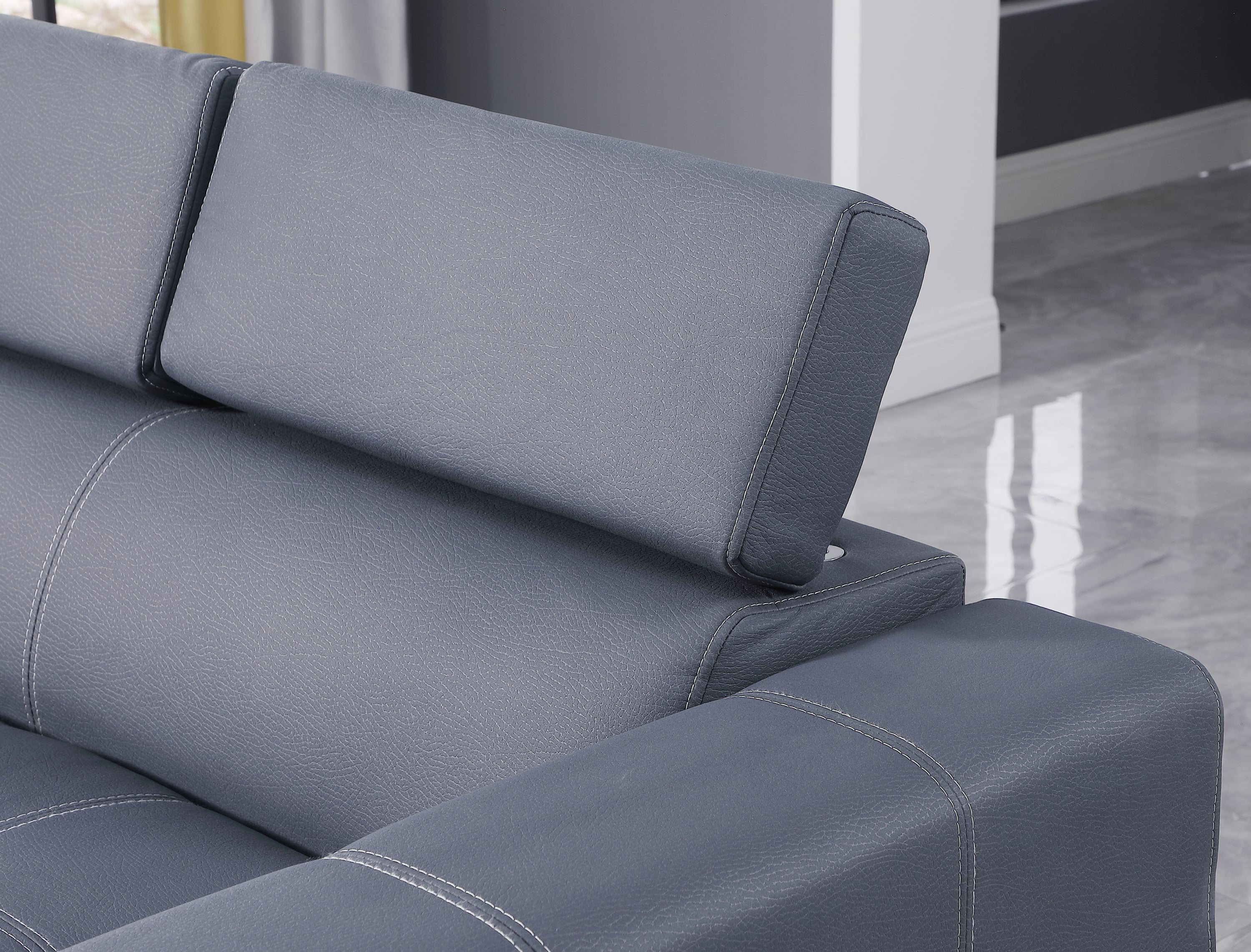 Revolution performance fabric, Reversible Sleeper Sectional Storage Sofa Bed, 3 Seat Both Left Handed And Right Handed (91x60.5x 33 inches) - Atlantic Fine Furniture Inc