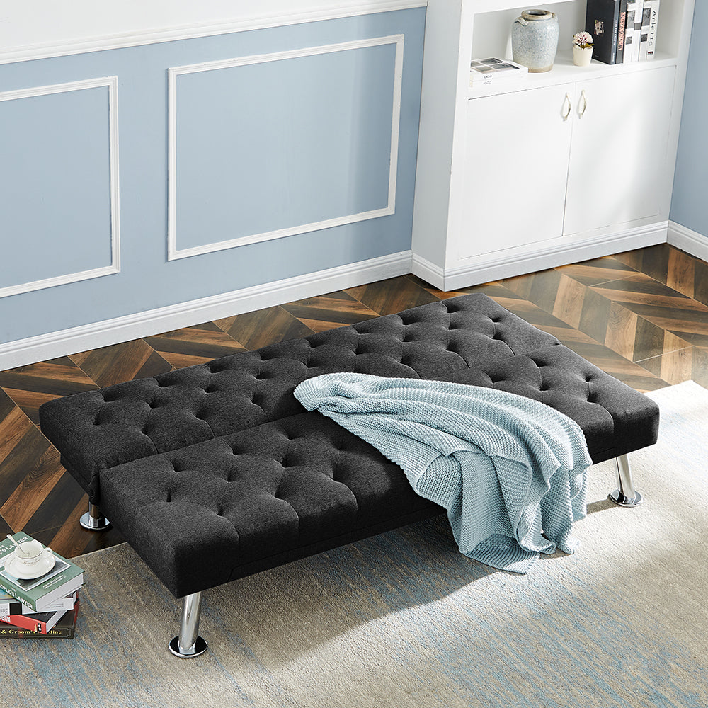 Futon Sofa Bed , Folding Sofa Couch Bed , Upholstered Convertible Sleeper for Living Room - Atlantic Fine Furniture Inc