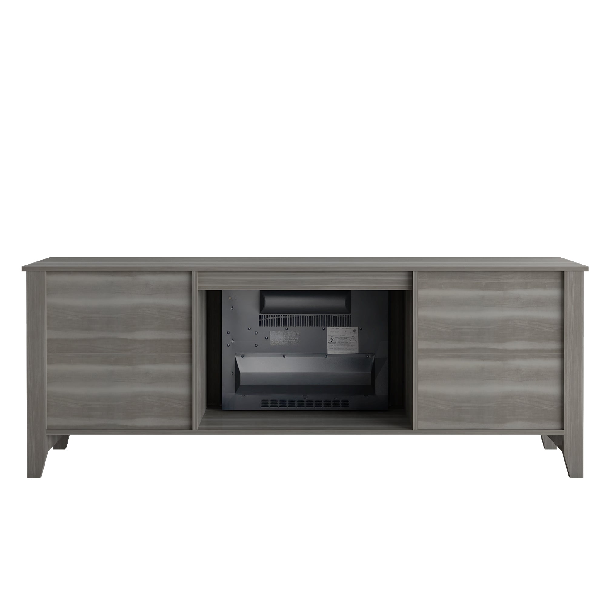 The television cabinet/ TV stand with an electronic fireplace,can be assembled in Lounge Room,Living Room or Bedroom,colour: Gray - Atlantic Fine Furniture Inc