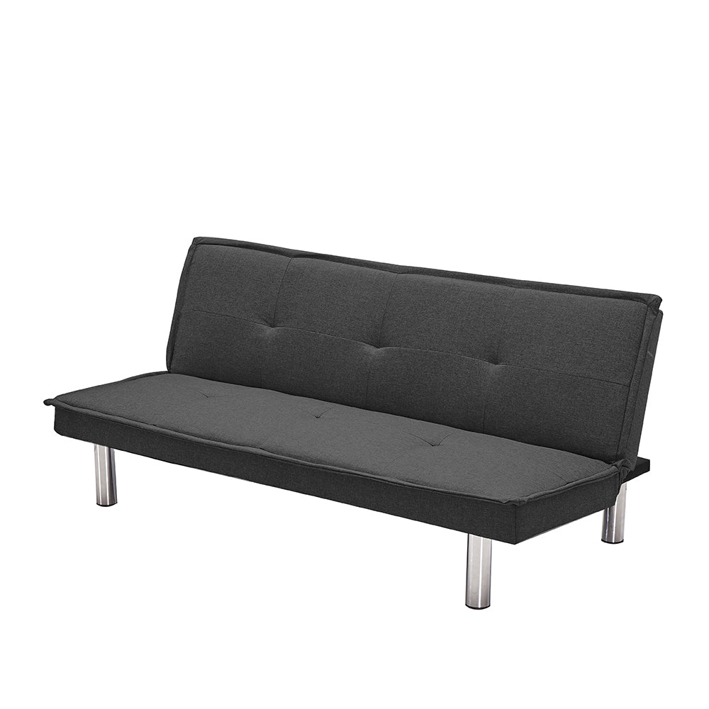 Grey Fabric Sofa Bed , Convertible Folding Futon Sofa Bed Sleeper for Home Living Room . - Atlantic Fine Furniture Inc