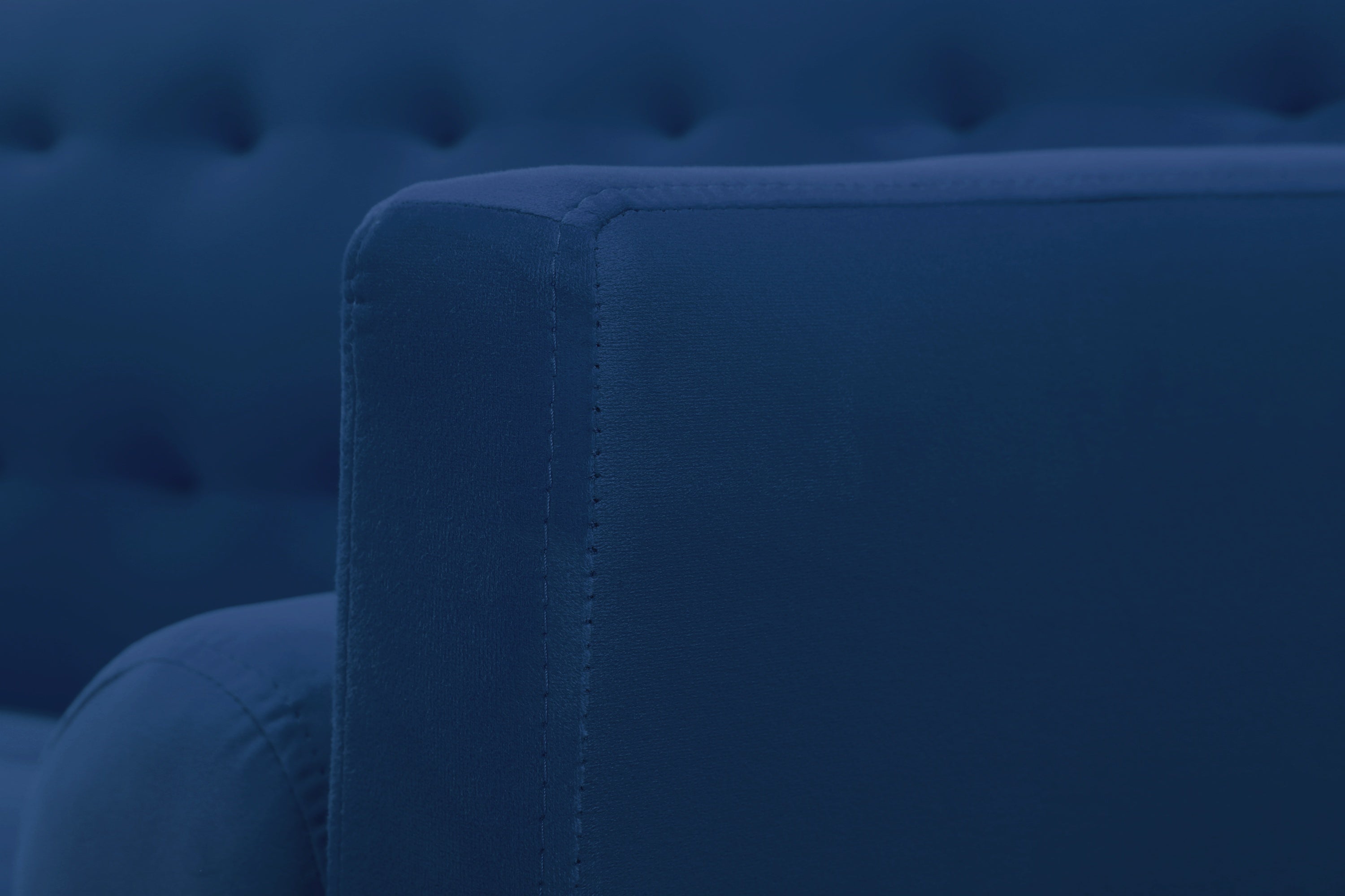 Square arm sleeper sofa Navy Blue Velvet ***Not available for sale on Walmart*** - Atlantic Fine Furniture Inc