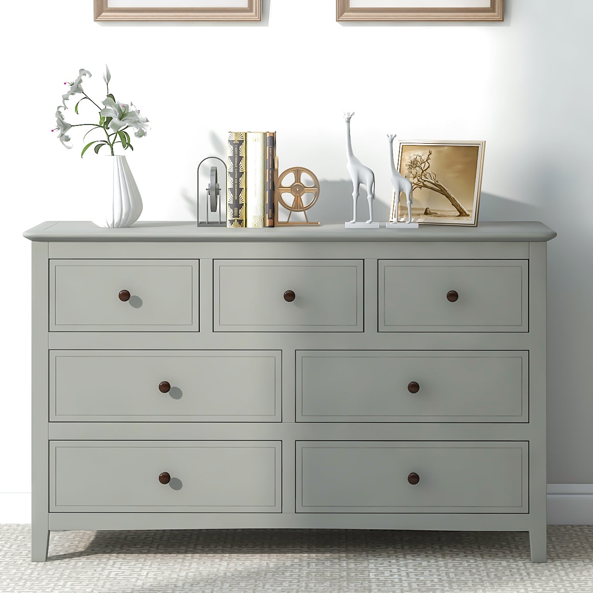 Gray Solid Wood 3 Pieces Queen Bedroom Sets - Atlantic Fine Furniture Inc