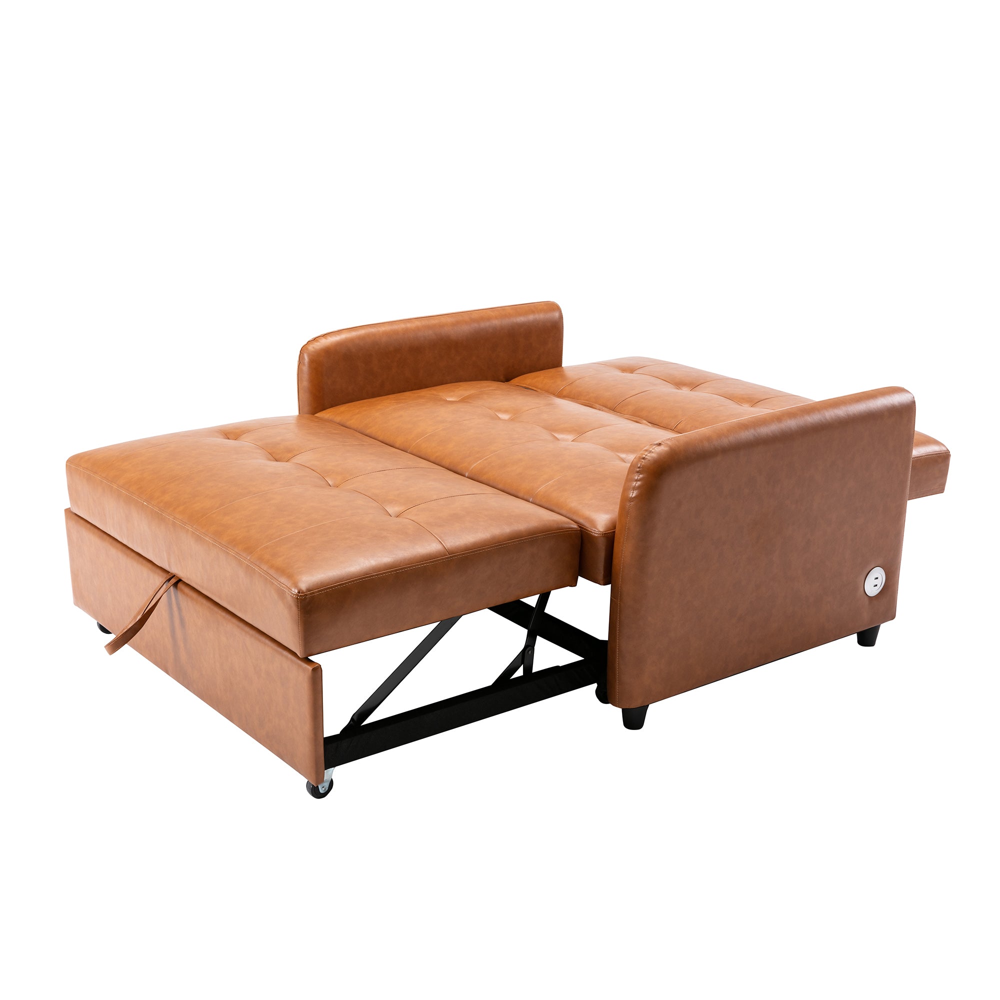 Orisfur. 51" Convertible Sleeper Bed, Adjustable Oversized Armchair with Dual USB Ports for Small Space - Atlantic Fine Furniture Inc