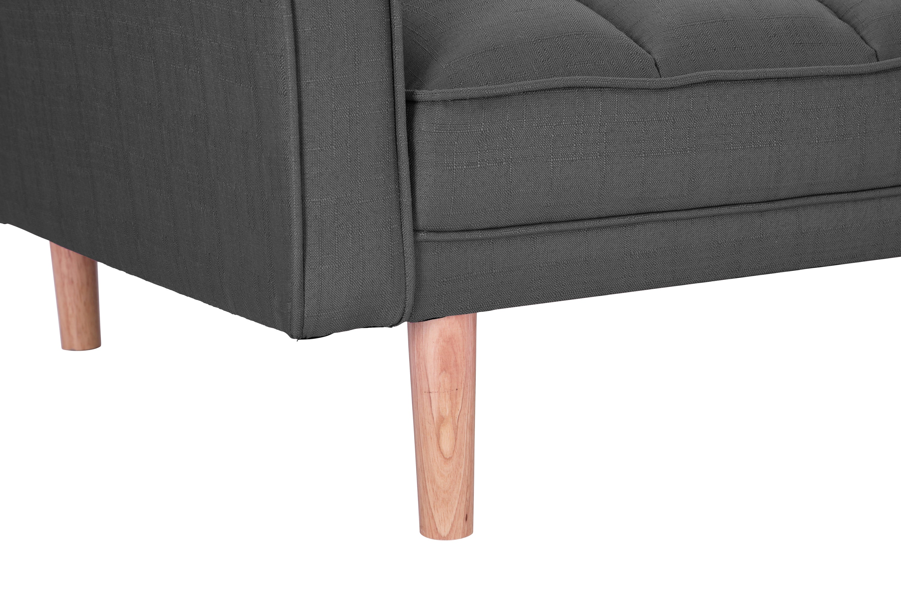 FUTON SLEEPER SOFA WITH 2 PILLOWS DARK GREY FABRIC(W223S01338 、W223S00417。Size difference, See Details in page.) - Atlantic Fine Furniture Inc