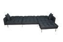 Sectional sofa couch sleeper black - Atlantic Fine Furniture Inc
