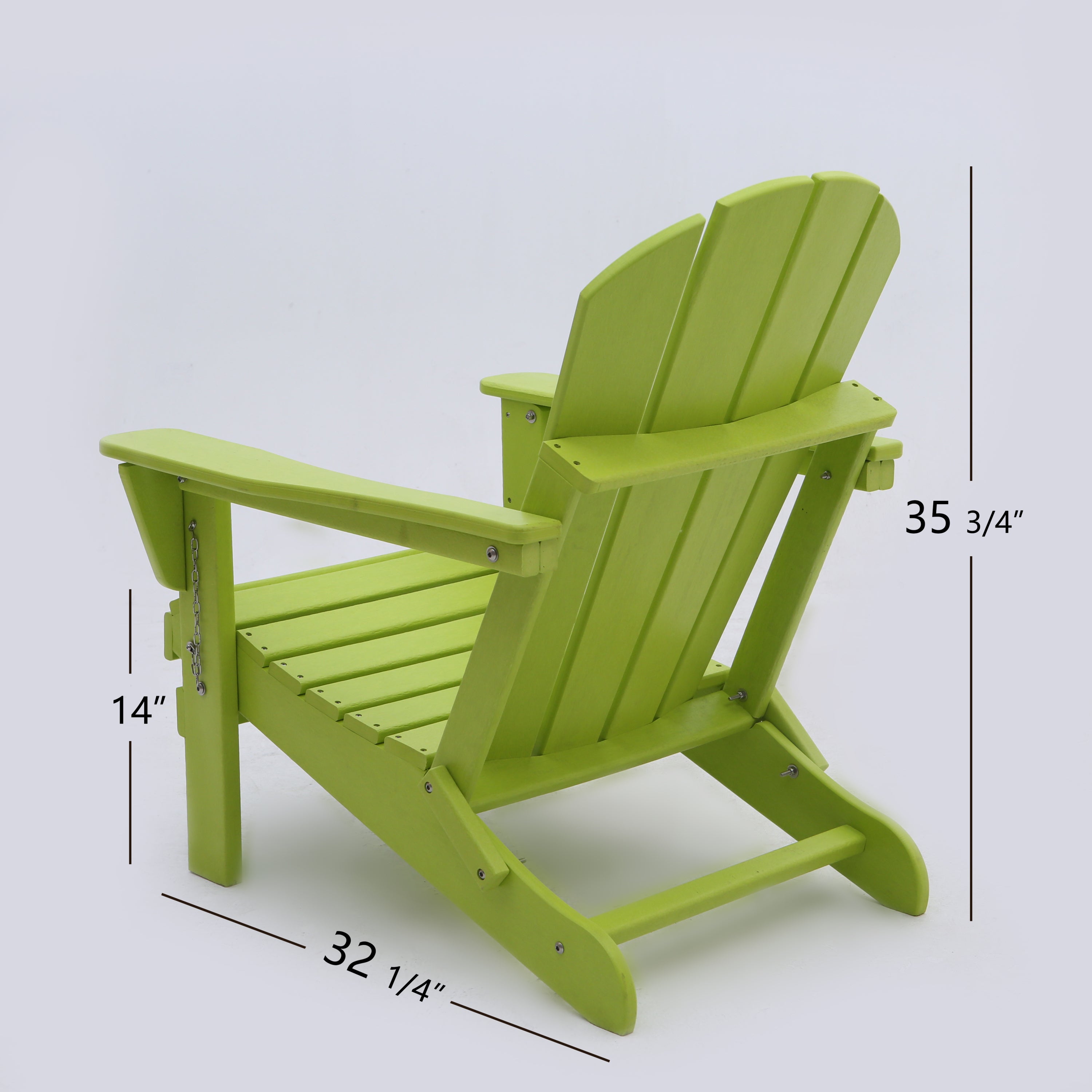 Classic Solid All-weather Folding Plastic Adirondack Chair - Atlantic Fine Furniture Inc