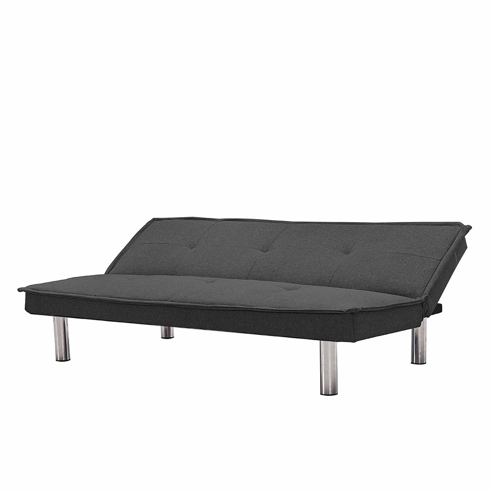 Grey Fabric Sofa Bed , Convertible Folding Futon Sofa Bed Sleeper for Home Living Room . - Atlantic Fine Furniture Inc
