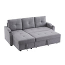 Orisfur. 81" Sleeper Sofa Bed Reversible Sectional Couch with Storage Chaise and Two Cup Holders for Living Room Furniture Set - Atlantic Fine Furniture Inc
