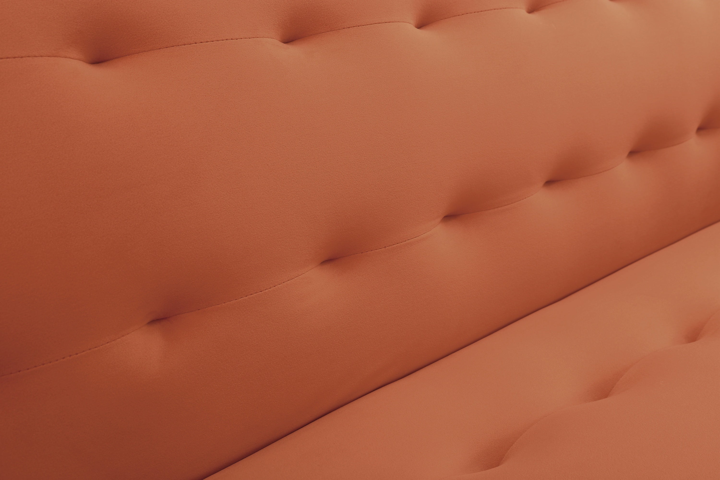 Square arm sleeper sofa Orange Velvet ***Not available for sale on Walmart*** - Atlantic Fine Furniture Inc