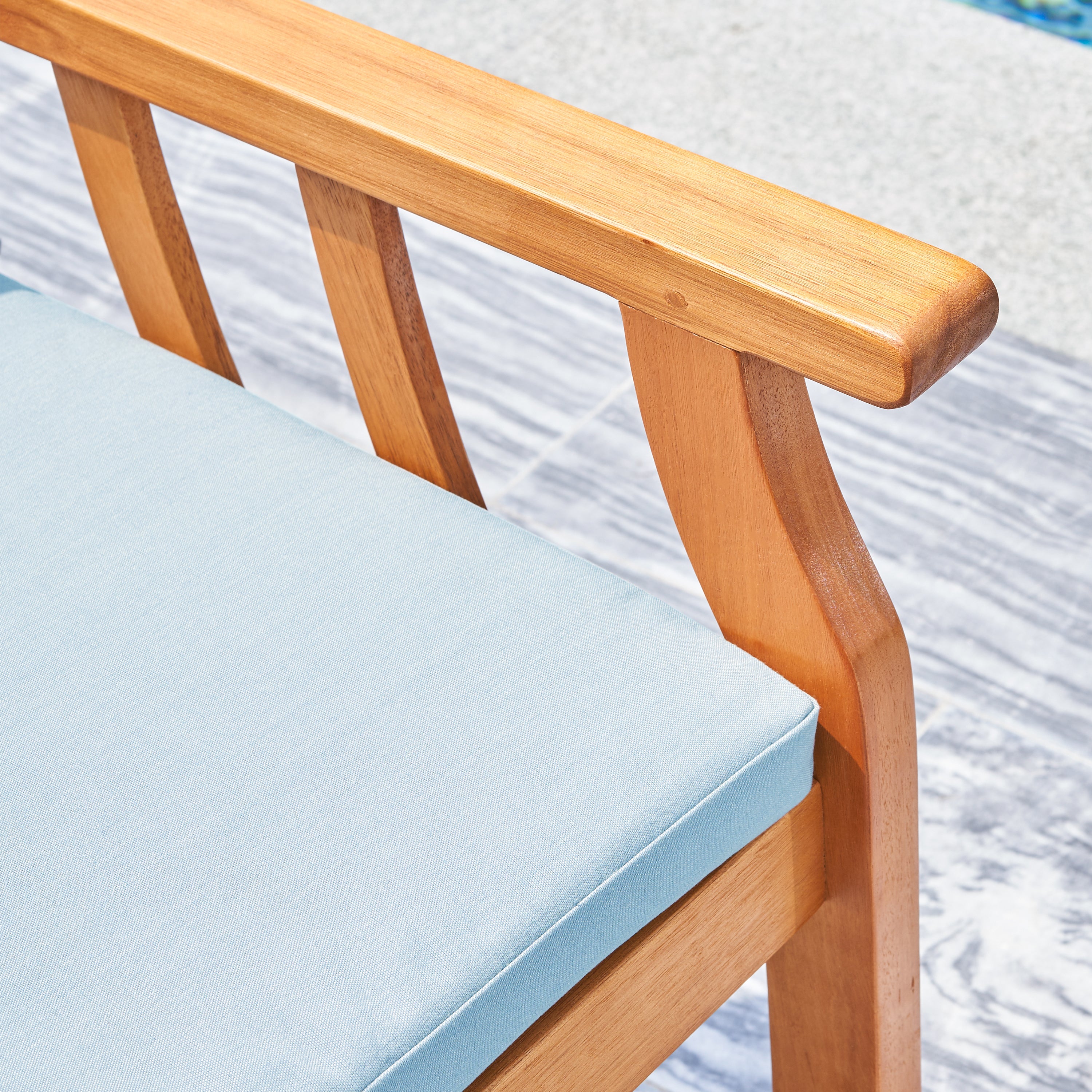 Kapalua Honey Nautical Outdoor Eucalyptus Wooden Dining Chair - Atlantic Fine Furniture Inc