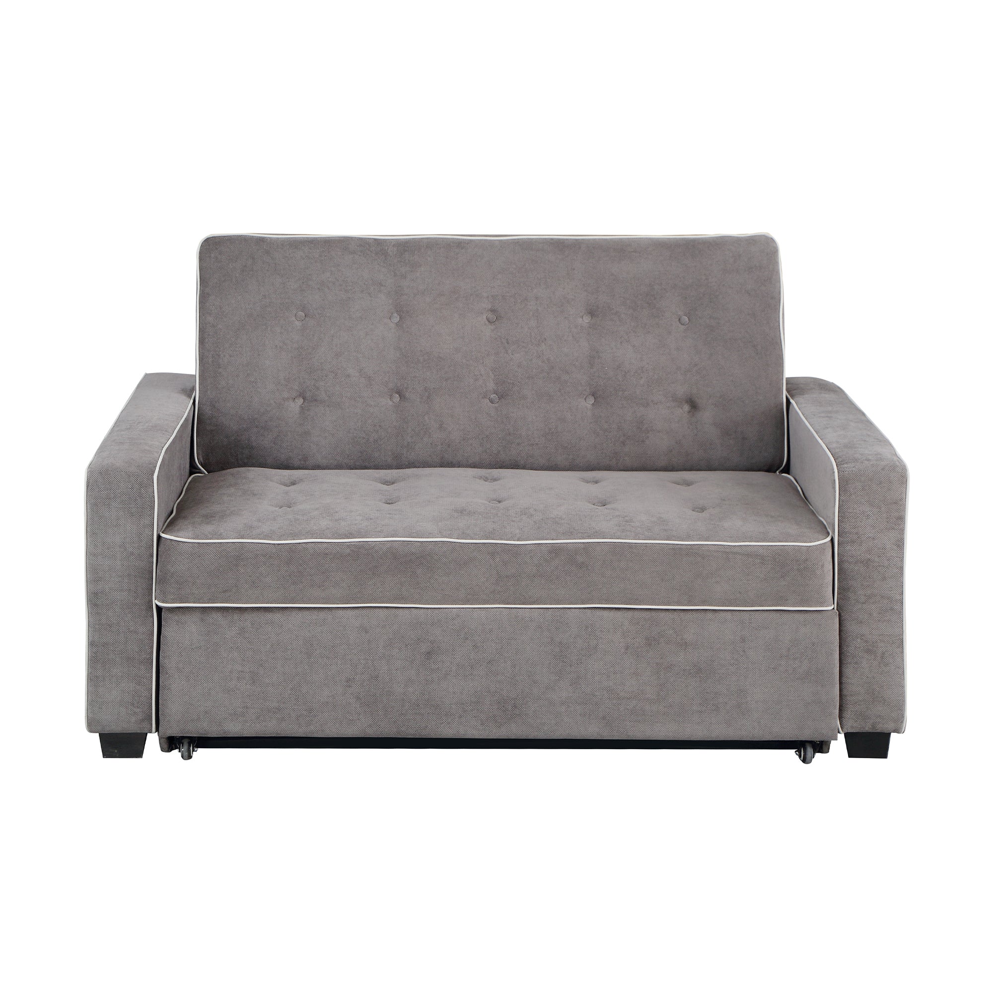 Orisfur. 66" Convertible Sleeper Bed, Adjustable Loveseat Couch with Dual USB Ports for Living Room Space - Atlantic Fine Furniture Inc