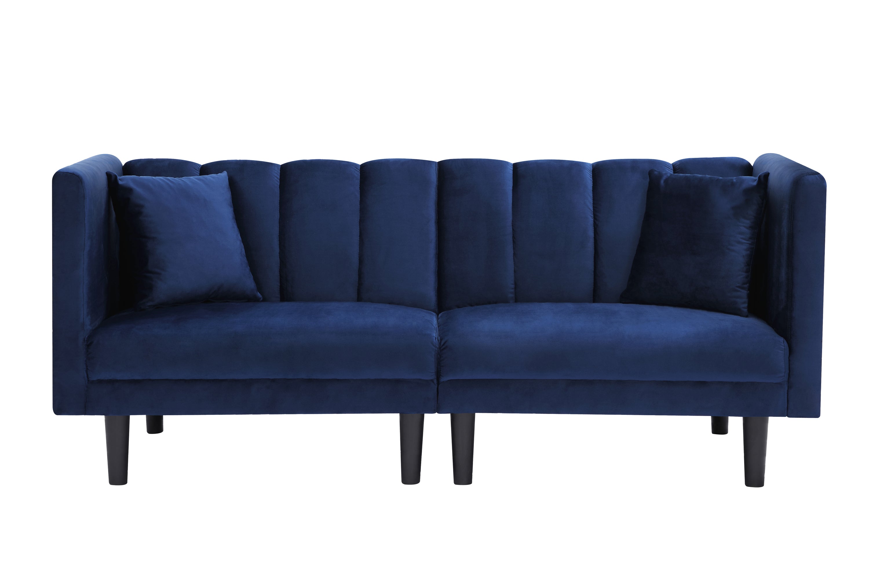 FUTON SOFA SLEEPER NAVY BLUE VELVET(same as W223S00556) - Atlantic Fine Furniture Inc