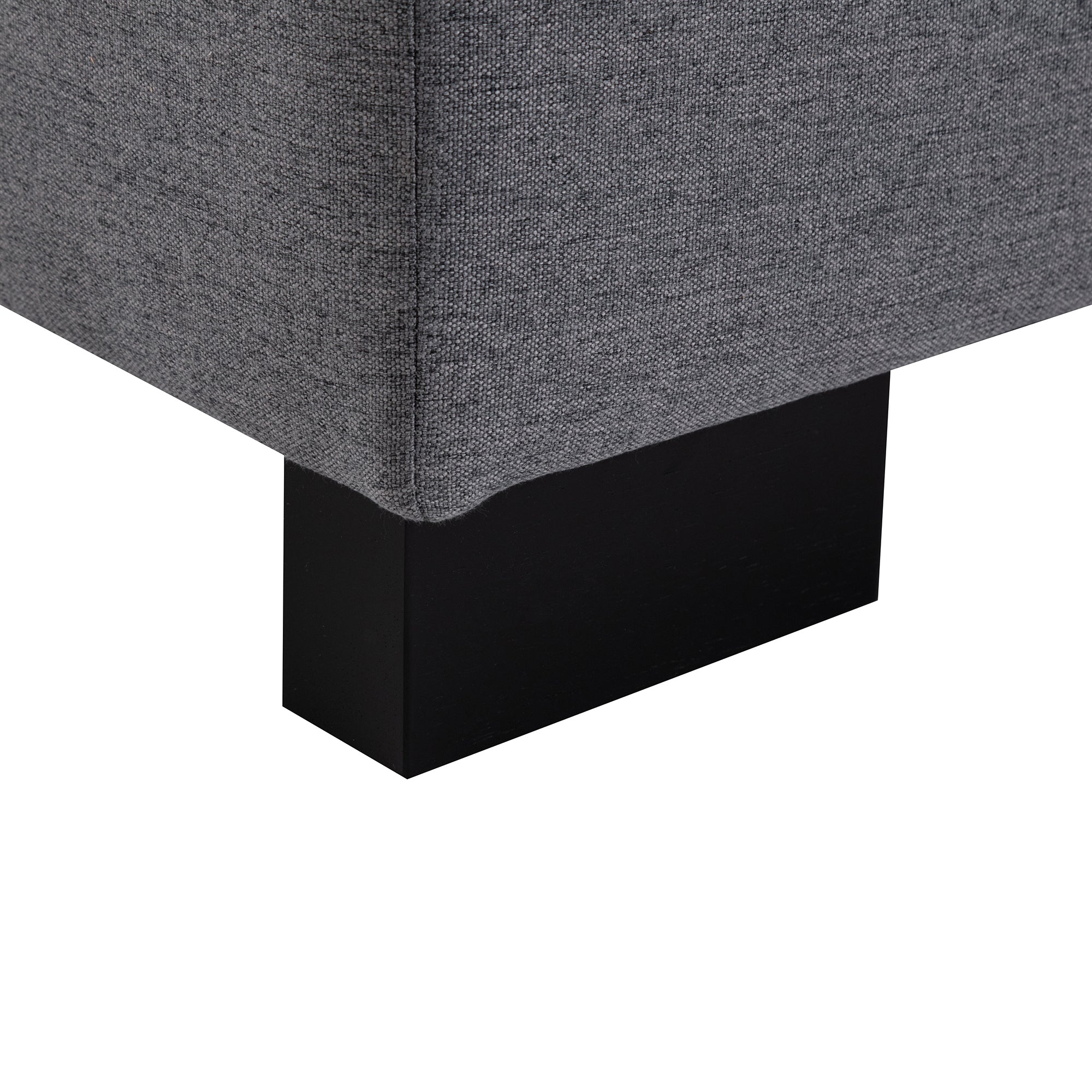 U_STYLE Upholstery Sleeper Sectional Sofa with Double Storage Spaces, 2 Tossing Cushions, Grey - Atlantic Fine Furniture Inc