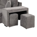 Orisfur. 104" L-Shape 3 Seat Reversible Sectional Couch, Pull Out Sleeper Sofa with Storage Chaise and 2 Stools for Living Room Furniture Set - Atlantic Fine Furniture Inc