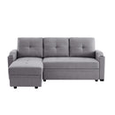 Orisfur. 81" Sleeper Sofa Bed Reversible Sectional Couch with Storage Chaise and Two Cup Holders for Living Room Furniture Set - Atlantic Fine Furniture Inc