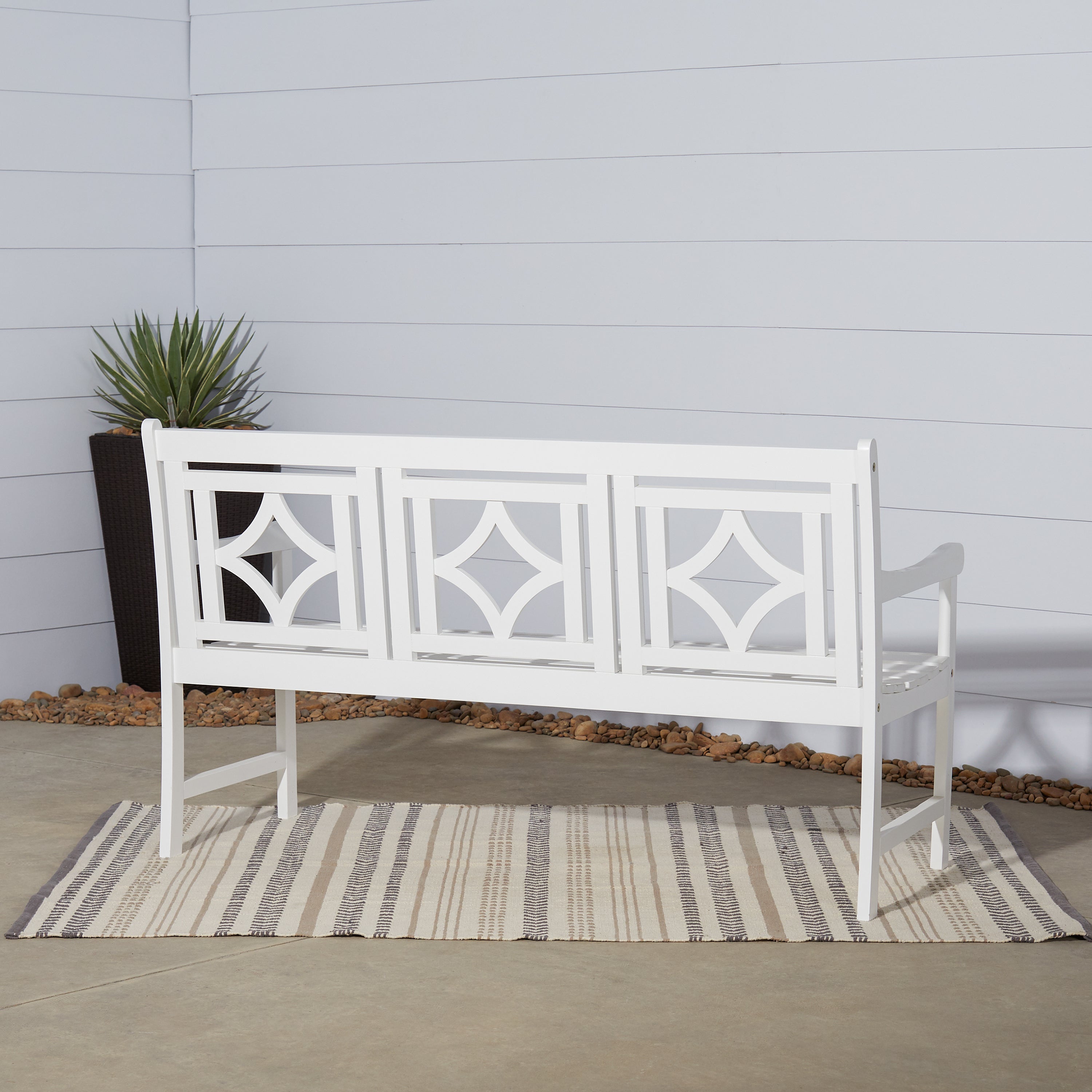Bradley Outdoor Patio Diamond 5-foot Bench - Atlantic Fine Furniture Inc