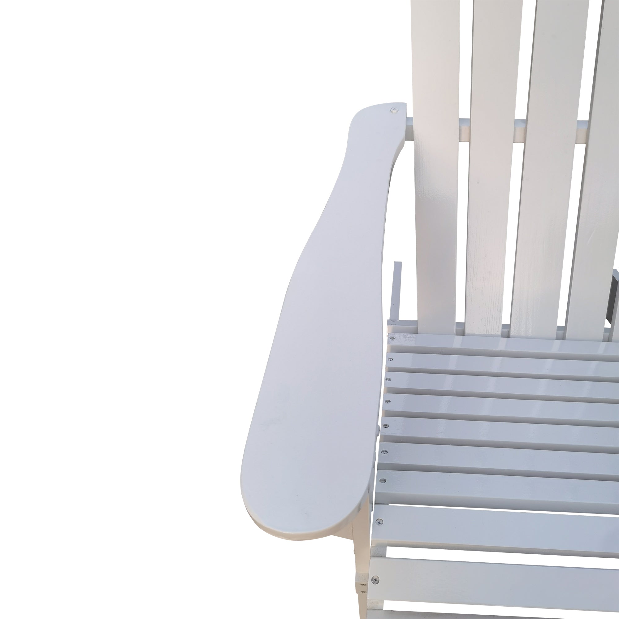 Outdoor or indoor Wood Reclining Adirondack chair White - Atlantic Fine Furniture Inc