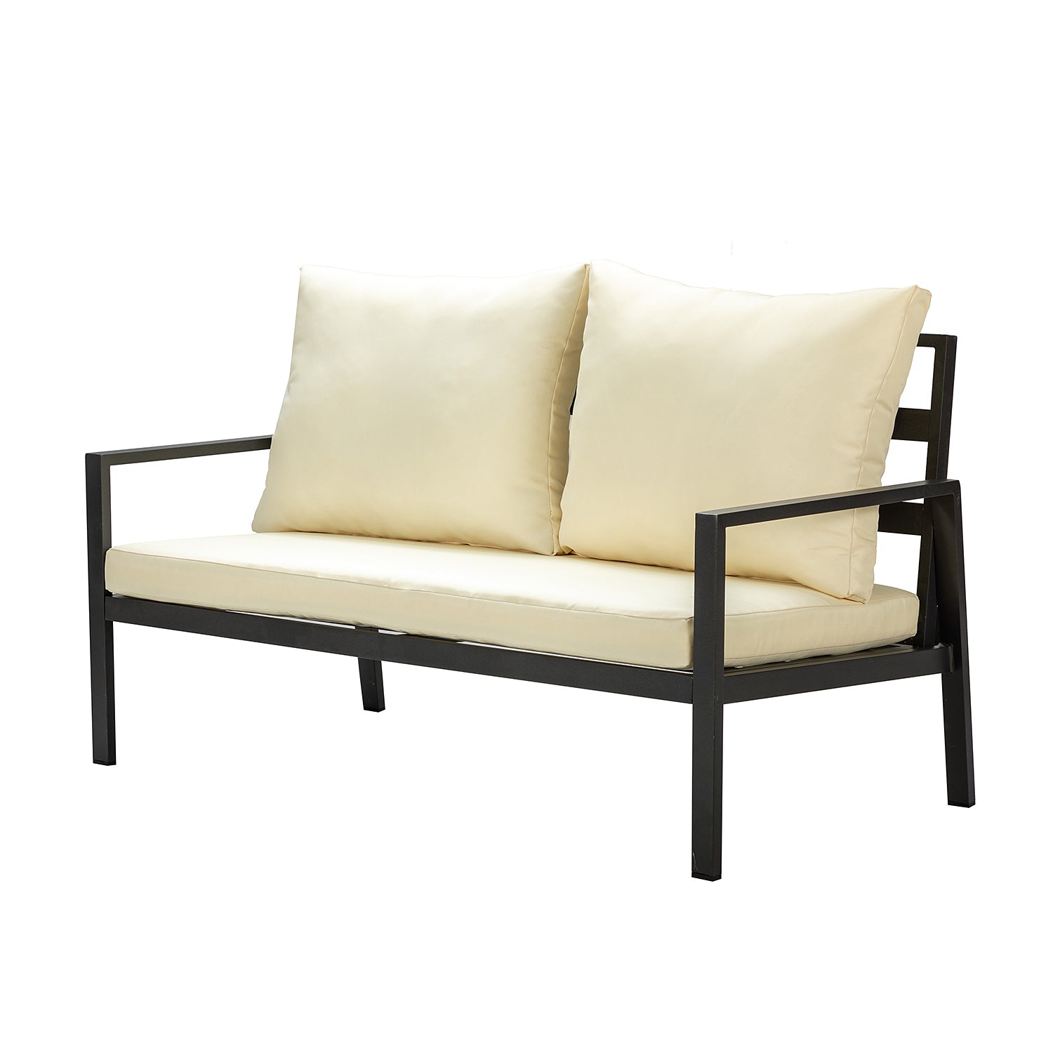 Helice Outdoor Conversation Aluminum 4 Piece Sofa Sets with Cushions - Atlantic Fine Furniture Inc