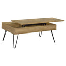 Fanning - Engineered Wood Lift Top Coffee Table - Golden Oak - Atlantic Fine Furniture Inc