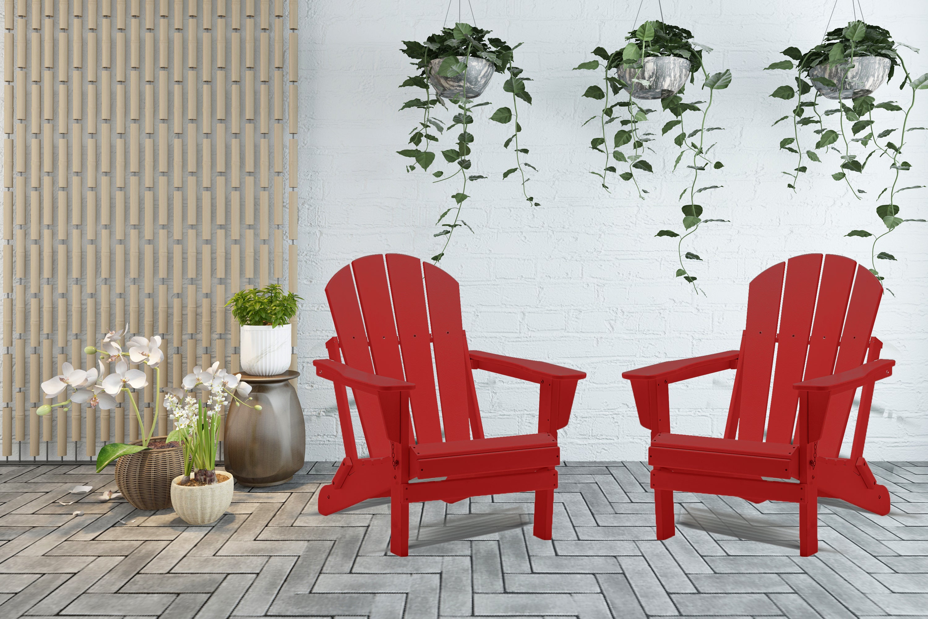 Classic Solid All-weather Folding Plastic Adirondack Chair - Atlantic Fine Furniture Inc