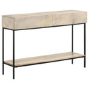 Rubeus - 2-Drawer Wood Entryway Console Table - White Washed - Atlantic Fine Furniture Inc