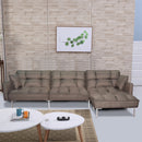 Sectional sofa couch sleeper brown - Atlantic Fine Furniture Inc