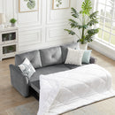 Orisfur. 83" Pull Out Sleeper Sofa Reversible L-Shape 3 Seat Sectional Couch with Storage for Living Room Furniture Set - Atlantic Fine Furniture Inc