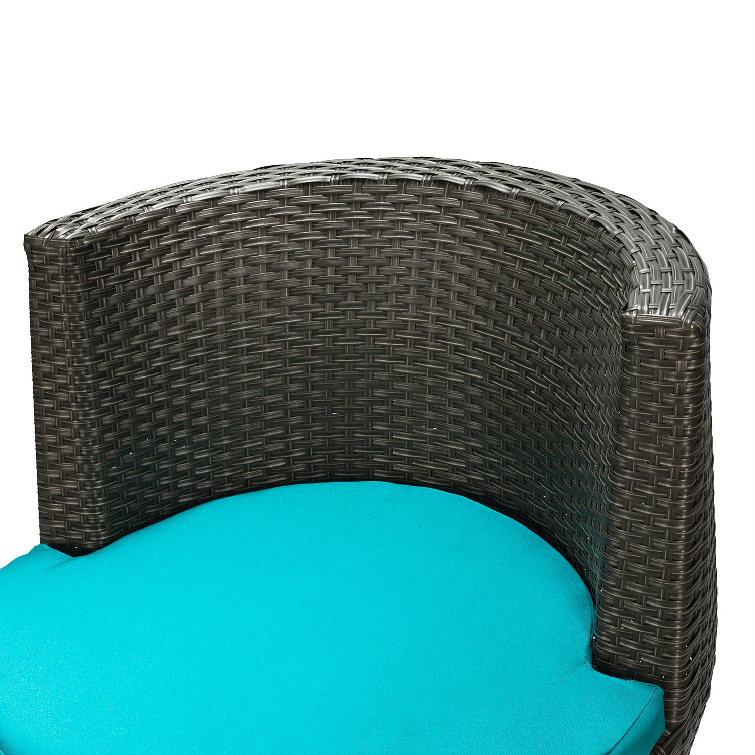 Outdoor Patio Bistro Table Set 3 Piece Rattan Seating Group with Cushions - Atlantic Fine Furniture Inc