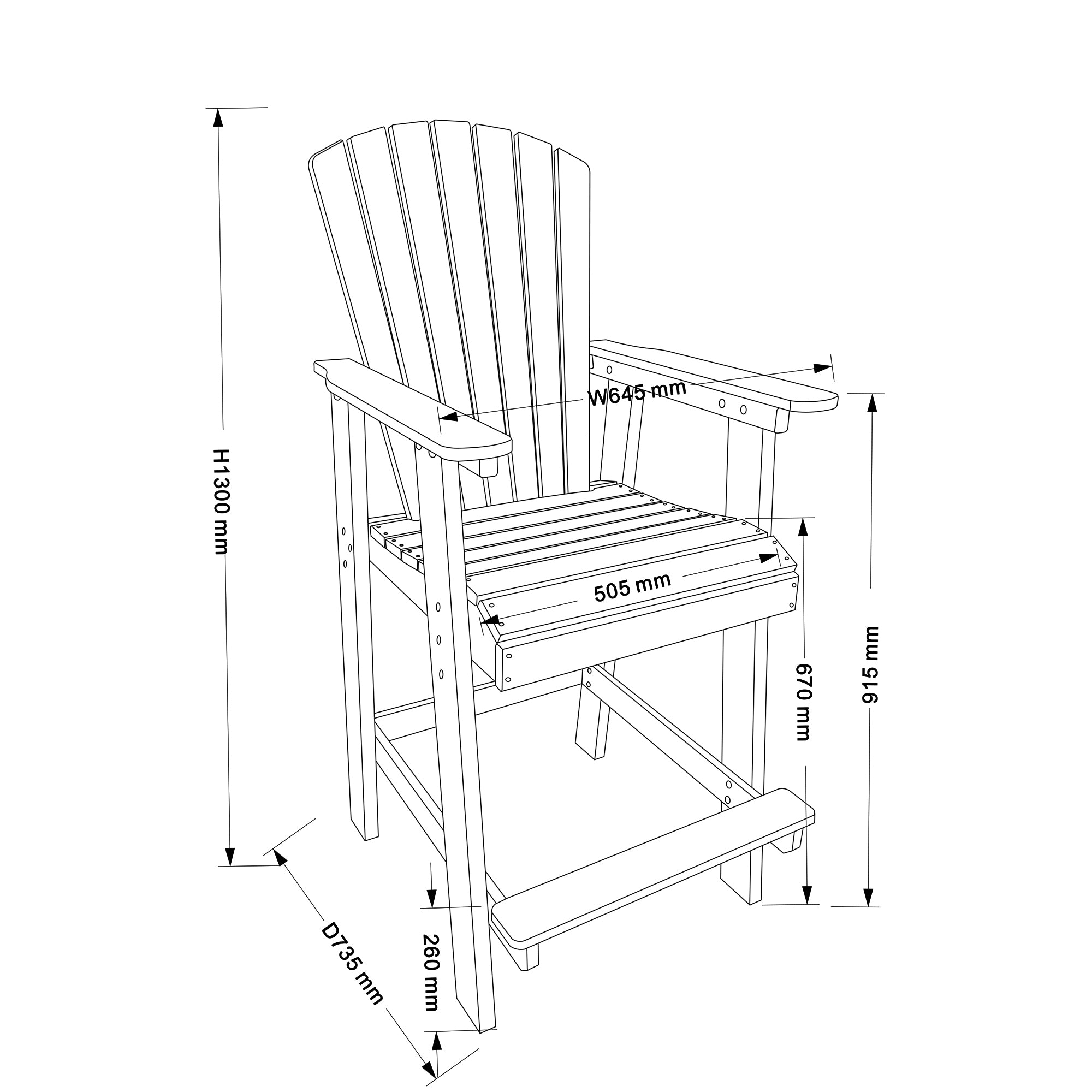 HDPE Bar Chair, White + Gray, Set of 2 - Atlantic Fine Furniture Inc