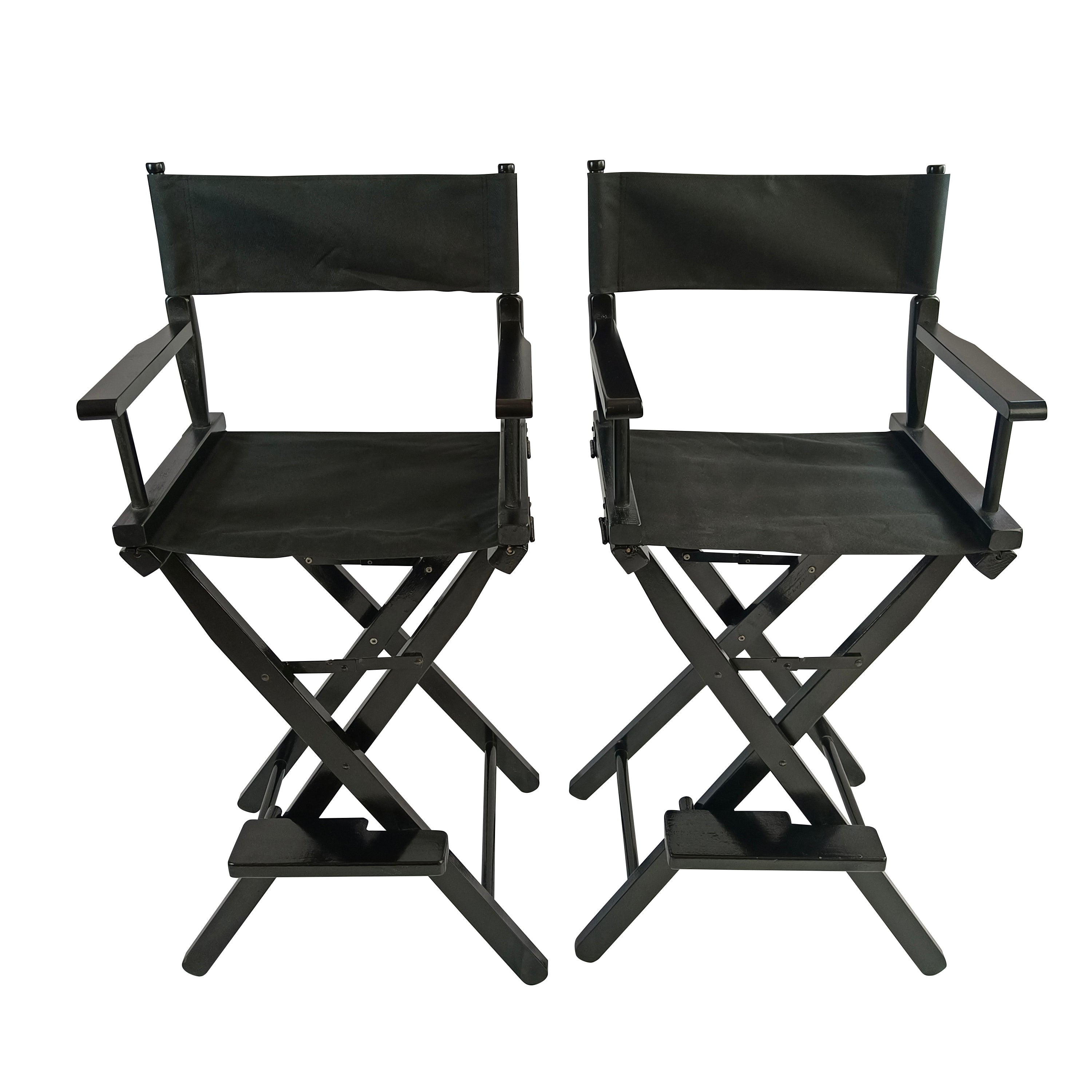 Casual Home Director\ - Atlantic Fine Furniture Incs Chair , Black Frame/Black Canvas,Suitable for adults, foldable style, 2pcs/set populus - Atlantic Fine Furniture Inc