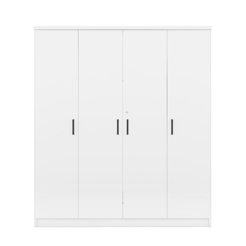 4-Door Wardrobe With 1 Drawer, White