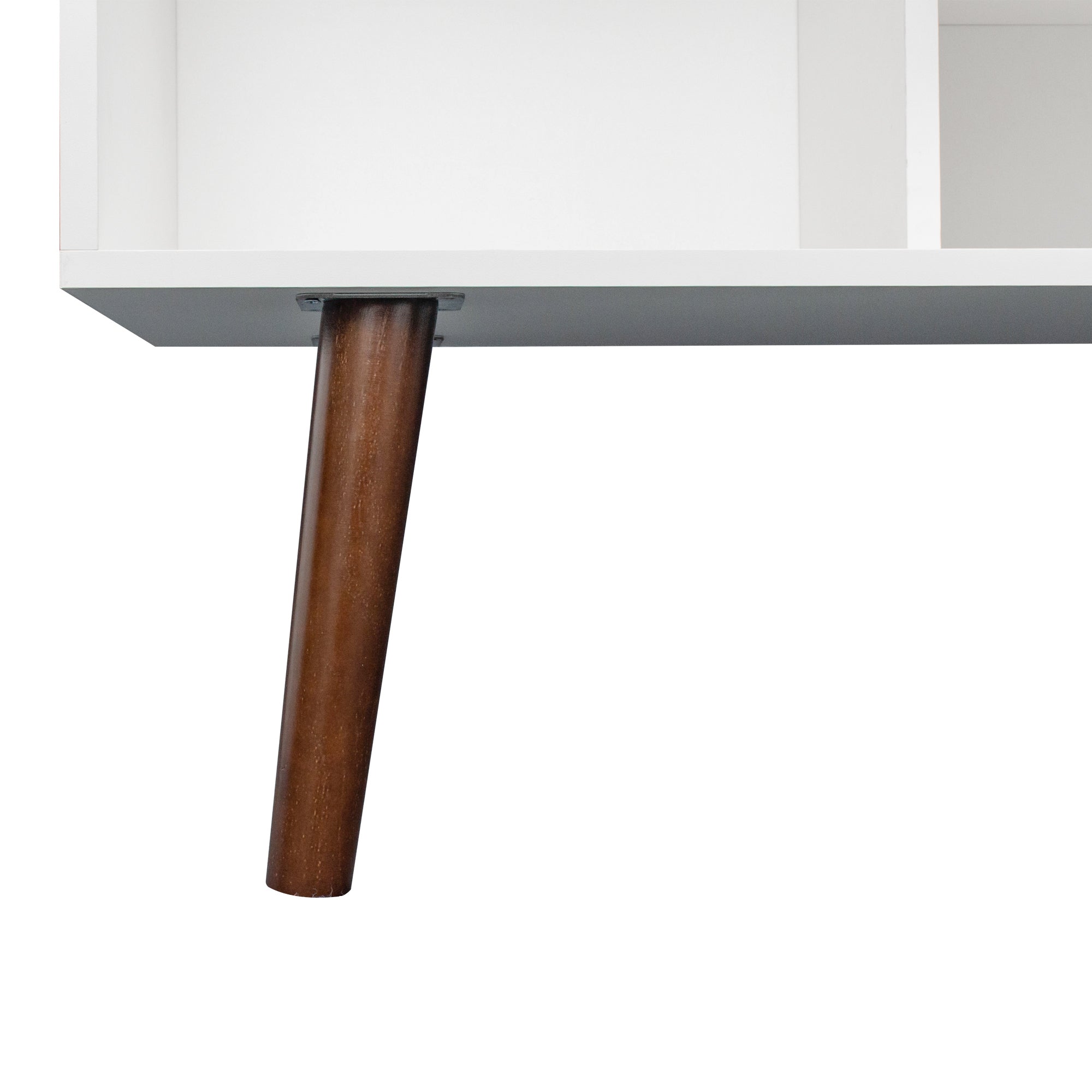 TV Stand Use in Living Room Furniture with 1 storage and 2 shelves Cabinet, high quality particle board,White - Atlantic Fine Furniture Inc