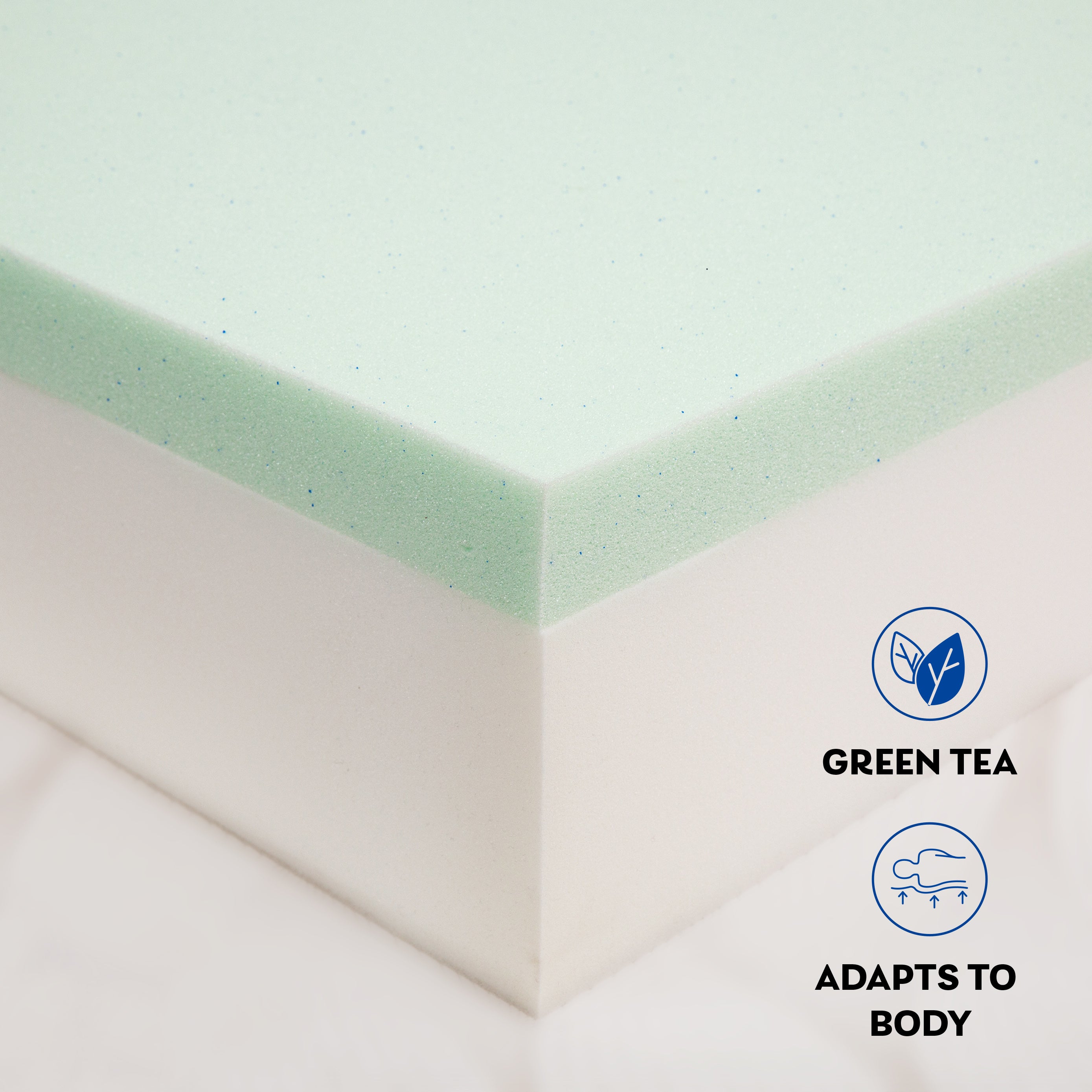 Green Tea Infused Memory Foam King Mattress, 8 inch Gel Memory Foam Mattress for a Cool Sleep, Bed in a Box - Atlantic Fine Furniture Inc